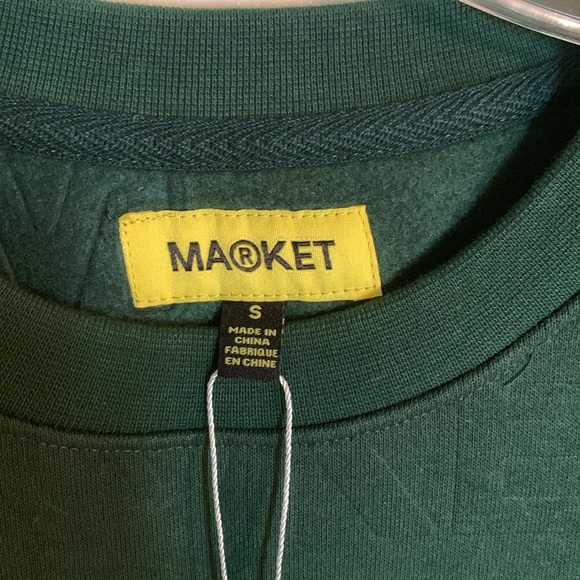 NWT @Market Studios Emboss Print Fleece Crewneck - Picture 3 of 9